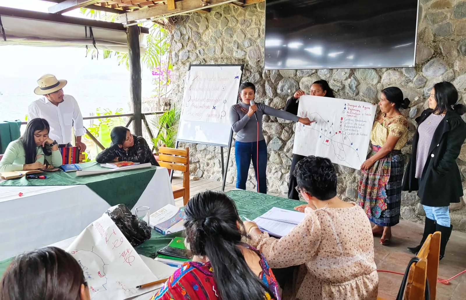 Acceso coalition partners participating in a group workshop
