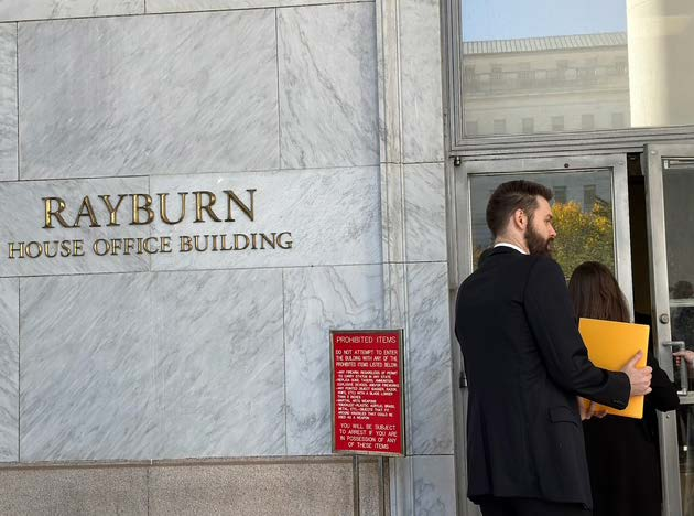 PAI staff entering the Rayburn House Office Building
